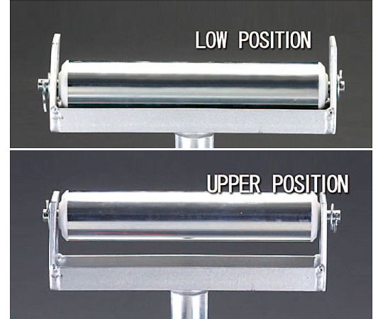 エスコ パイプスタンド(ローラー)　6A-300A/740-1120mm EA348RB-15 1台