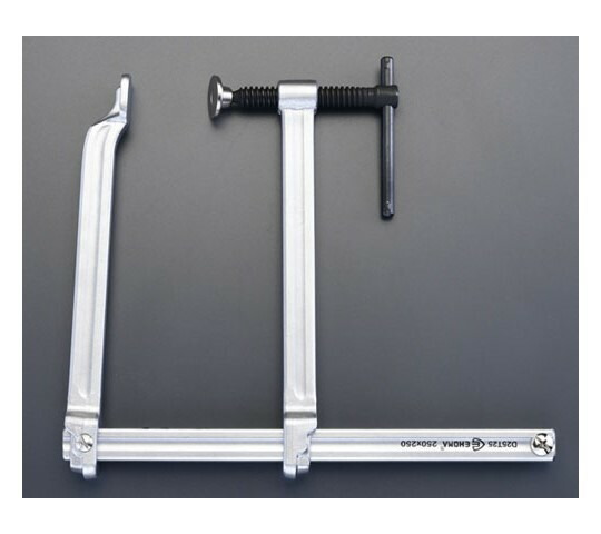 エスコ 0-200mm/200mmF型クランプ(ロングリーチ) EA526TX-8 1個