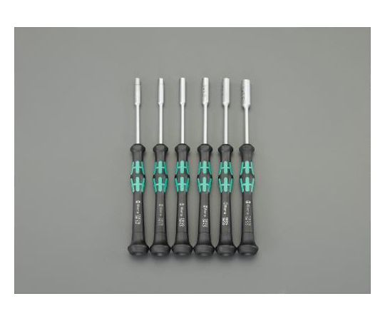 エスコ [Nut]ドライバー（精密用）　3.2-5.5mm/6本組 EA550MG-100 1組