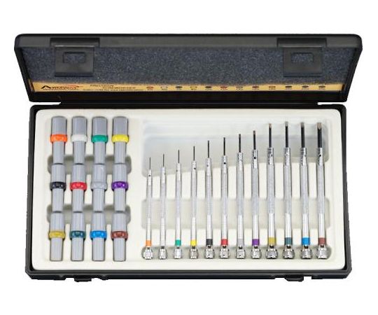 エスコ [-]ドライバー（精密・交換ビット付）　12本組 EA552GS-12 1セット