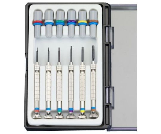 エスコ 6本組 [Ball-Hexagon]ドライバーセット(精密用) EA550MG-110 EA573LY-6 6.0 x160mm [Ball-Hexagon]ドライバー エスコ ボール