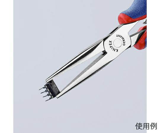 エスコ 145mm,精密用プライヤー(グリップ付/半丸/ストレート) EA537KR-12 1個