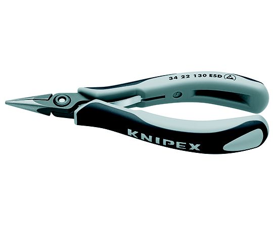 KNIPEX 135mm,精密用プライヤー(ESD/半丸) EA537KV-2 1個