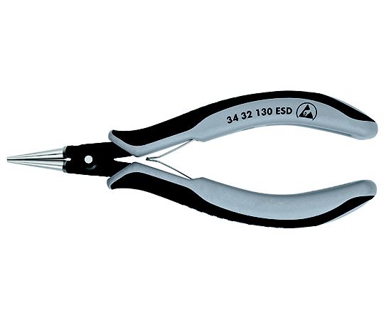 KNIPEX 精密用プライヤー（ESD/丸）　135mm EA537KV-3 1個