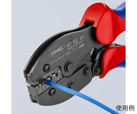 KNIPEX 圧着ペンチ（フェルール端子用）　0.25-6.0mm2 EA538KH-16 1個_3
