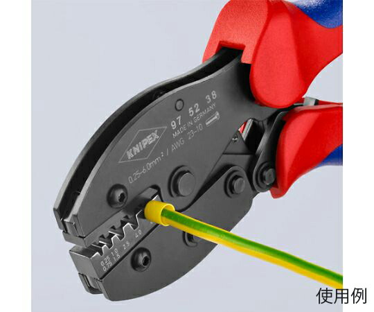 KNIPEX 圧着ペンチ（フェルール端子用）　0.25-6.0mm2 EA538KH-16 1個_5