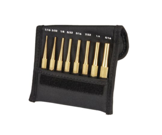 エスコ ドライブピンポンチ（真鍮製）　1.5〜8.0mm/8本組 EA572CG 1セットの通販は