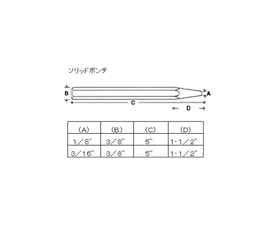 エスコ 14本組タガネ・ポンチセット EA572MA-3 1組_2