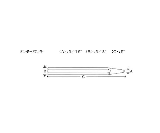 エスコ 14本組タガネ・ポンチセット EA572MA-3 1組