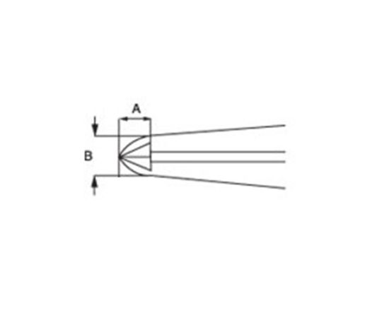 エスコ カッティングピンセット(カーボンスチール製) 4.0×116mm EA595AL-25 1本_5