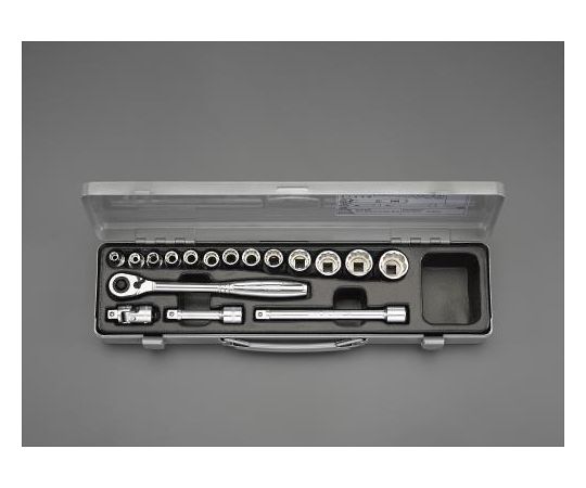 エスコ ソケットレンチセット　3/8"DR EA618J-2 1セット