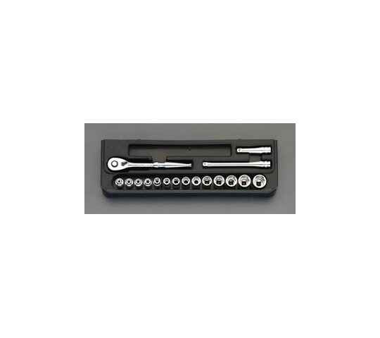 エスコ ソケットレンチセット　1/4"DR EA618NC-1 1セット