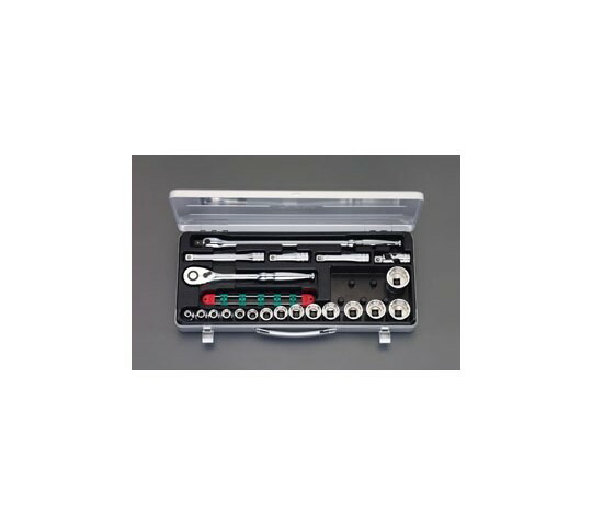 エスコ ソケットレンチセット　1/2"DR EA618R-3 1セット