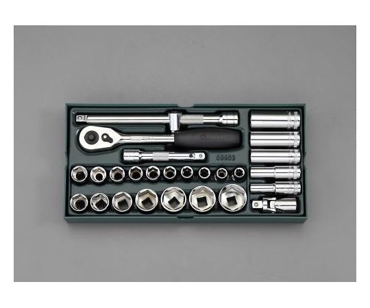 エスコ ソケットレンチセット（トレー入り）　1/2"DR EA687YA-5 1組