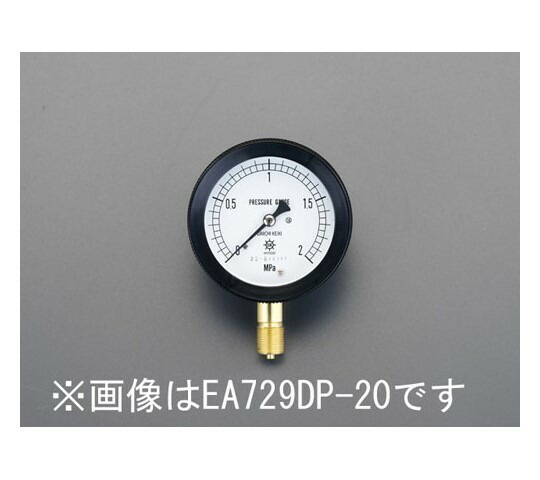 エスコ 圧力計 G3/8"/100mm/0-3.0MPa 密閉型 EA729DR-30 1個