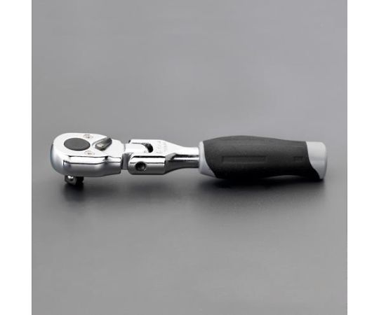エスコ ラチェットハンドル（首振型）　1/4"DR/116mm EA618AA-15 1本