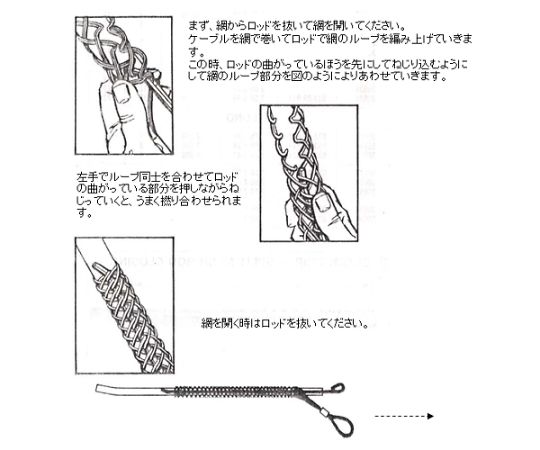 エスコ 38-44mmケーブルグリップ(中間型) EA626GC-44 1本