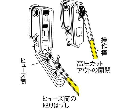 エスコ 1.19-2.0m伸縮操作棒・絶縁 EA631BB-2 1本