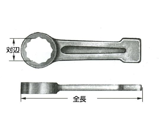 エスコ 29mm打撃めがねレンチ(ノンスパーキング) EA642LA-129 1本_3