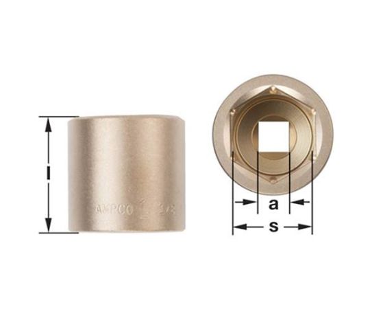 エスコ 1/2"sq×1・1/4"ソケット(ノンスパーキング) EA642LN-17 1個_4