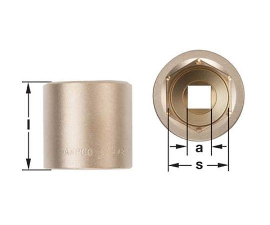 エスコ 3/4sq×41mm,ソケット(ノンスパーキング) EA642LQ-41 1個