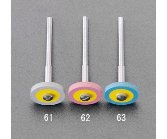 エスコ ダイヤモンド付ゴムホイール（中目/3mm軸）　φ17×2.5mm EA819DH-62 1本の通販は