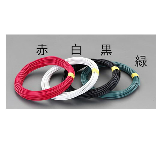 エスコ IV電線(単線/白)　2.0mm×50m EA940AT-552 1巻