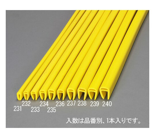 エスコ 10×21×1000mmエッジガード(レモンイエロー) EA983FJ-233 1個