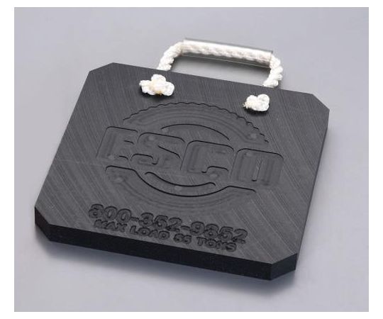 エスコ ジャッキ・プレート　300×300×25mm/55ton EA993DS-12 1枚