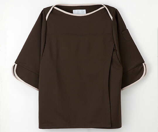 ナガイレーベン 男女兼用検診衣上衣 ブラウン L FK1486 1枚