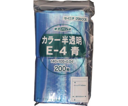 生産日本社（セイニチ） 「ユニパック」 E-4 青 140×100×0.04 200枚入