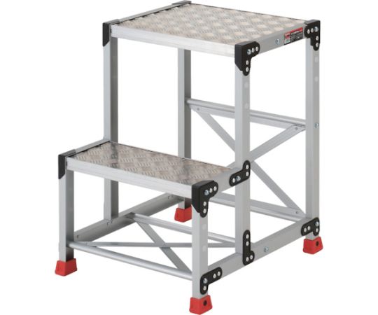 トラスコ中山 作業用踏台　アルミ製・縞板タイプ　天板寸法500X400XH700 TSFC-257 1台