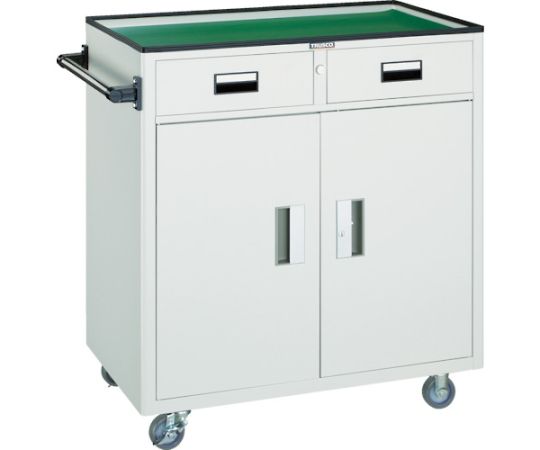 トラスコ中山 ツールワゴン　800X500XH880　引出・扉付　W NTS-504N-W 1台