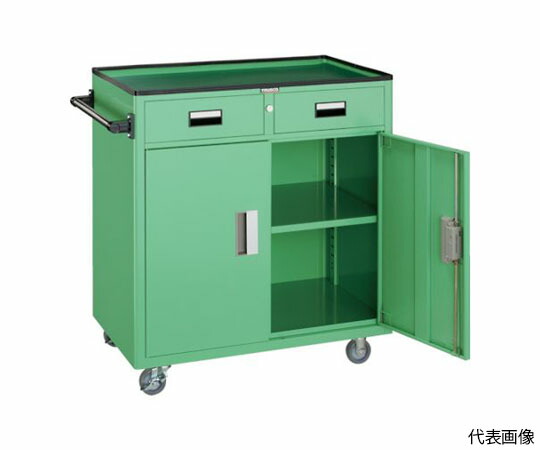 トラスコ中山 ツールワゴン　800X500XH880　引出・扉付　YG NTS-504N-YG 1台