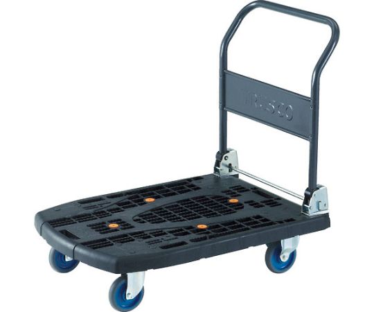 トラスコ中山 樹脂台車　カルティオビッグ　折畳　900X600　S付　黒 MPK-906-BK-S 1台