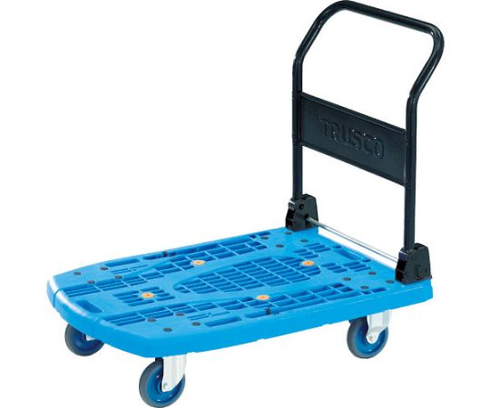 トラスコ中山 樹脂台車 カルティオビッグ 折畳 900X600 ストッパー付 青 MPK-906-B-S 1台