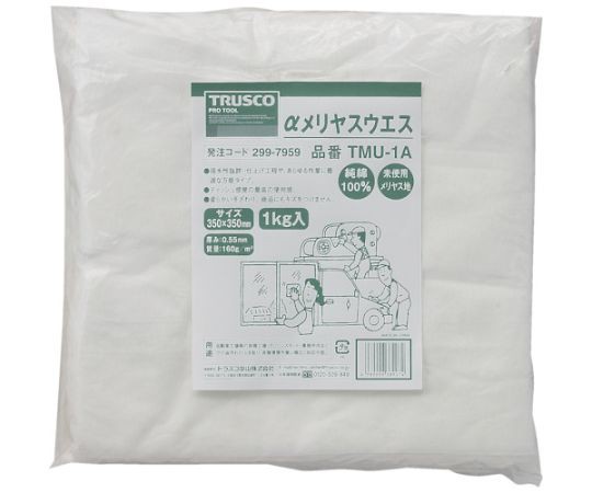 トラスコ中山 αメリヤスウエス 汎用タイプ 1kg TMU-1A 1枚／袋