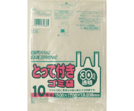 日本サニパック Y-38とってつき30L10枚 透明 Y-38-CL 1袋(10枚入)