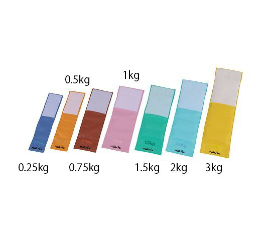 ナビス（アズワン） ウエイトバンド　140×435mm　ライトグリーン  1個