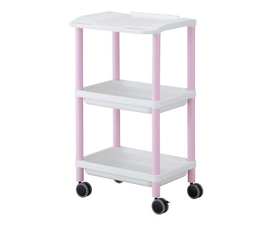 ナビス（アズワン） モバイルPCカート　532×445×950mm　ピンク 1個