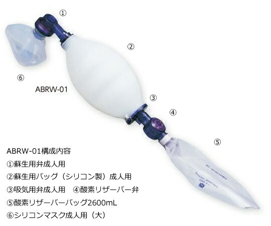 ブルークロス 人工蘇生器 手動式・ブルークロス 成人用 1式の通販は 21,372円