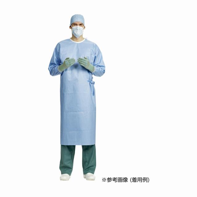 サージカルガウン（ブルーライン）L 99000515（50マイ）マスクツキ 1梱 メンリッケヘルスケア 24-5432-01　99000515(50ﾏｲ)ﾏｽｸﾂｷ