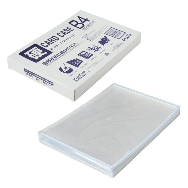 【PLUS】 カードケース(パスケース) ハードタイプ 20枚パック B4 PC-214C-20P(34482) プラス