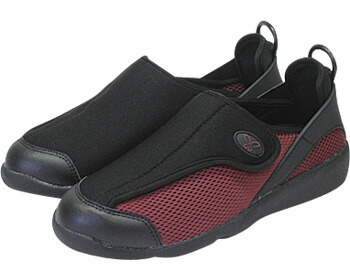 すたこらｿﾌﾄ100 1足 22~22.5ﾌﾞﾗｯｸxﾜｲﾝ  アスティコ 介護シューズ/リハビリシューズの通販は