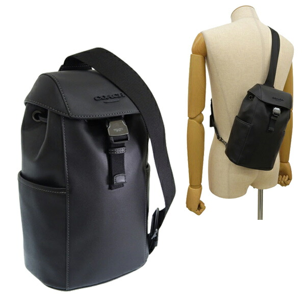 コーチ バッグ メンズ ボディバッグ アウトレット レザー ブラック RACER PK CU111QBBK COACH