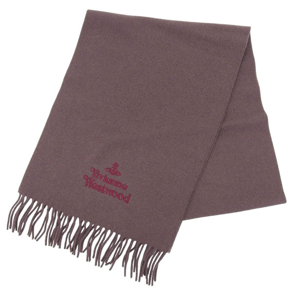 ヴィヴィアンウエストウッド 衣類 レディース マフラー ウール ブラウン EMBROIDERED LOGO 81030007W00Q7D401 VIVIENNE WESTWOOD