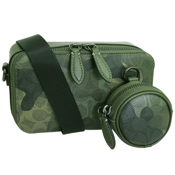 コーチ バッグ メンズ ショルダーバッグ アウトレット グリーン CHRTR SLM CSB SIG CM CAG00XIF COACH