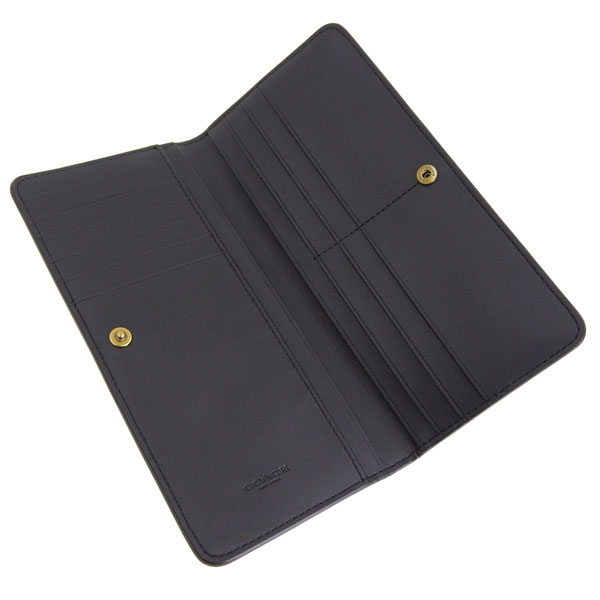 コーチ 財布 レディース 長財布 レザー ブラック RFC LTH ESS SLM WLT CZ096B4BK COACH_4