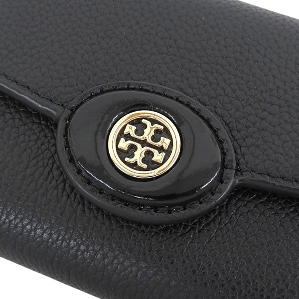 トリーバーチ 財布 レディース 三つ折り財布 アウトレット レザー ブラック ROBINSON PEBBLED SMALL WALLET 165002-001 TORY BURCH_5