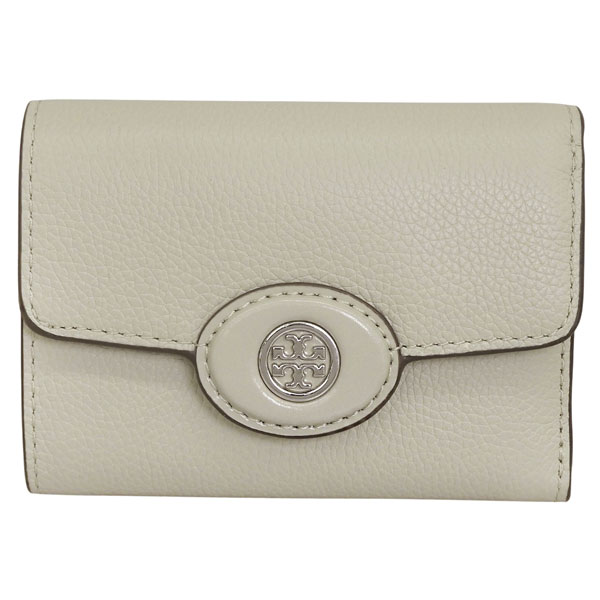 トリーバーチ 財布 レディース 三つ折り財布 アウトレット レザー グリーン ROBINSON PEBBLED SMALL WALLET 165002-300 TORY BURCH_1